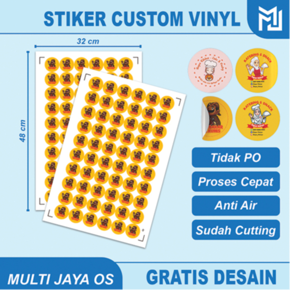 

stiker custom label produk 32x48cm lembaran