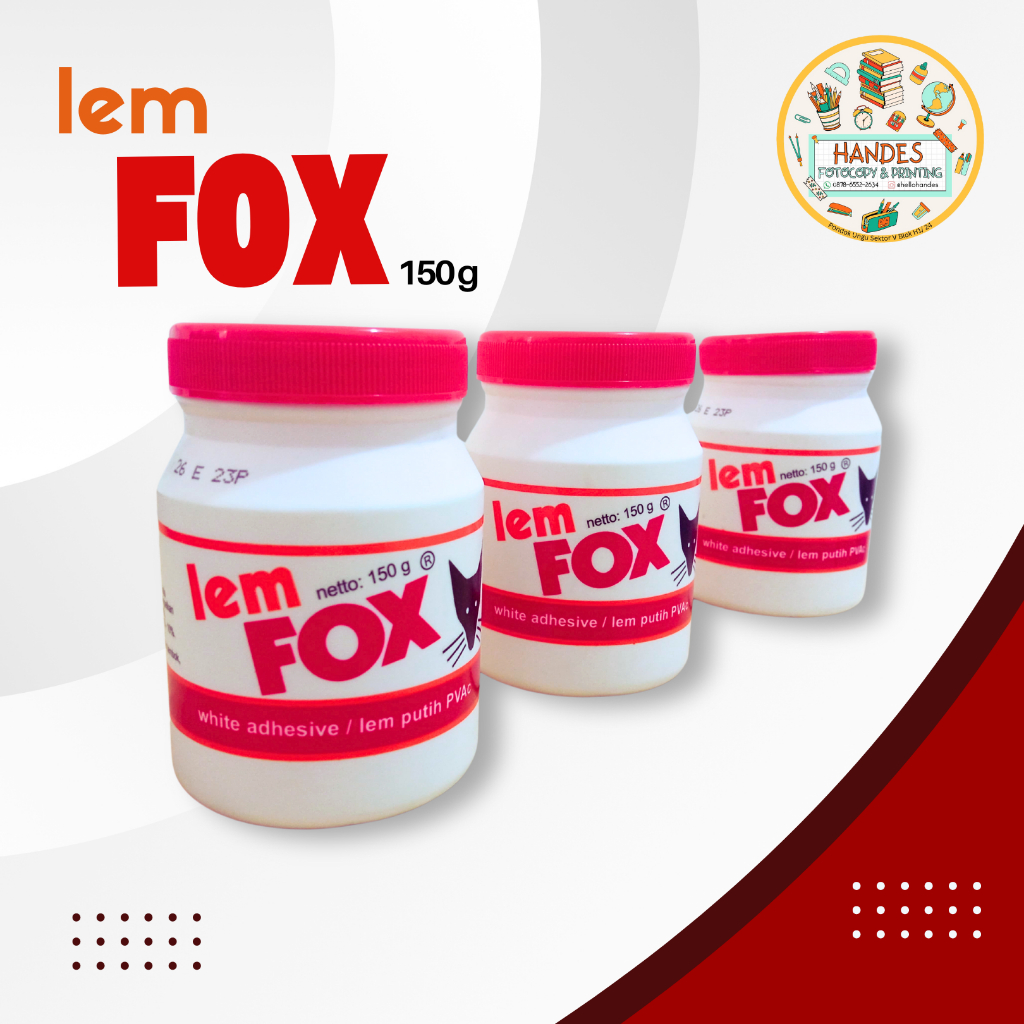 

Lem Fox PVAc Botol 150 Gram / Lem Kayu