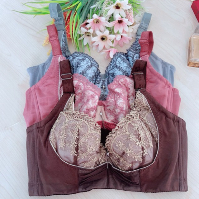 Bra penekan lemak SIZE 32 C D E F G H I (M16) BH / berkawat / Busa tipis / full brokat