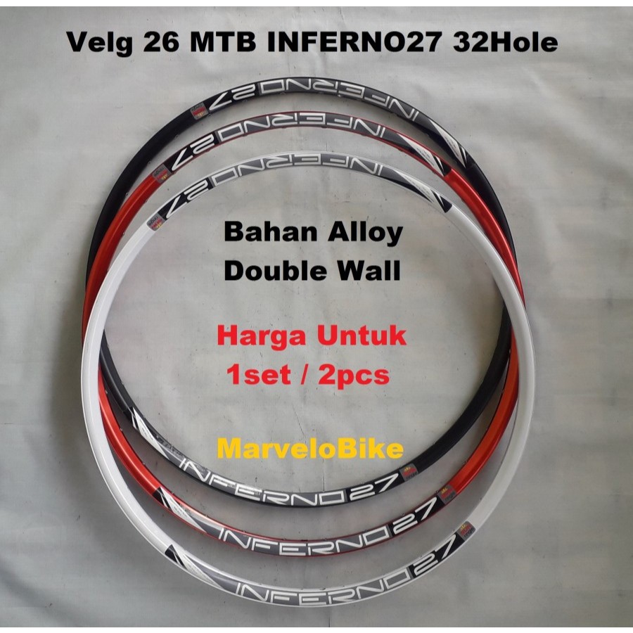 Rims Velg Sepeda 26 MTB INFERNO27 32 Hole SunRingle