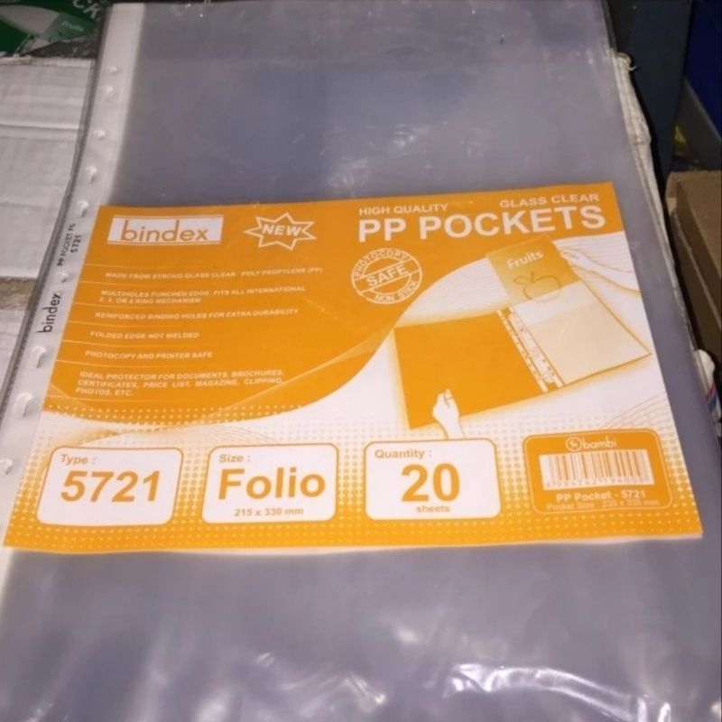 

PP Pocket Bindex A4 5720 / PP Pocket Bindex Folio 5721 / PP Pocket Bindex 5720 A4 / PP Pocket Bindex 5721 Folio