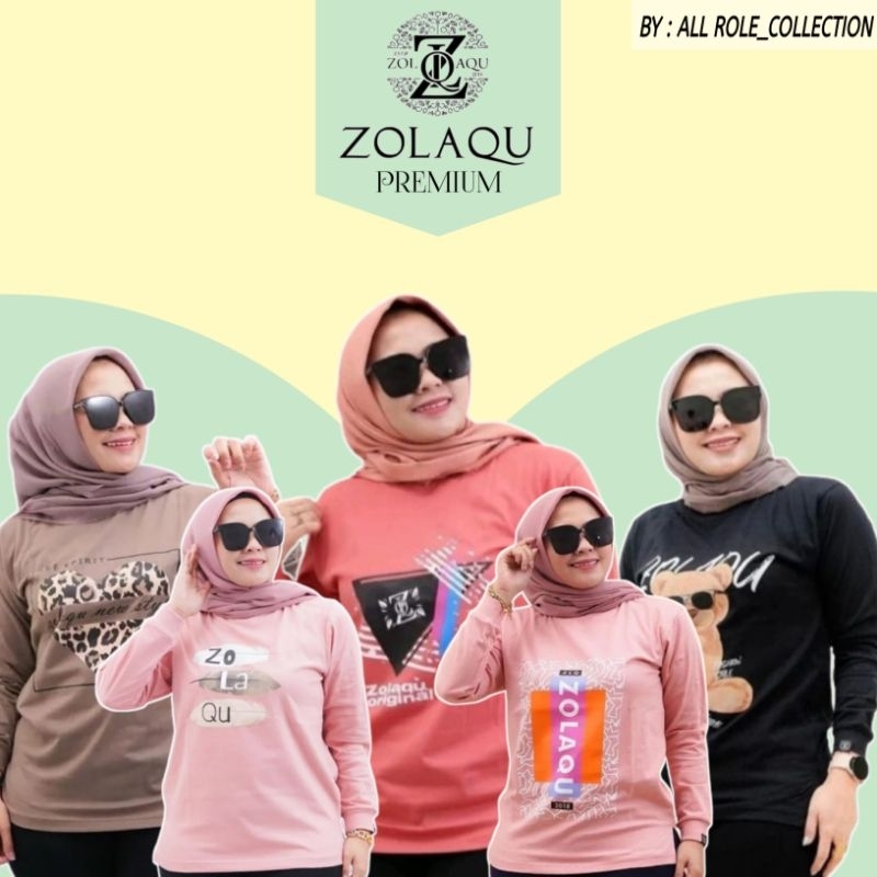 (E04) Atasan wanita zolaqu premium terbaru kaos wanita lengan panjang