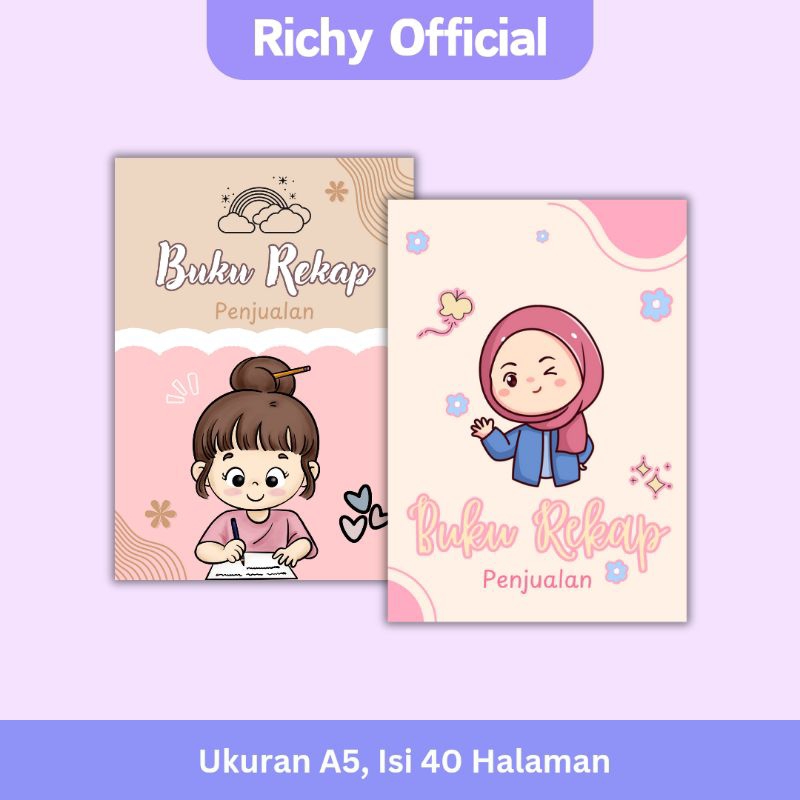 

buku rekap penjualan karakter lucu / buku rekap penjualan / buku rekap penjualan olshop
