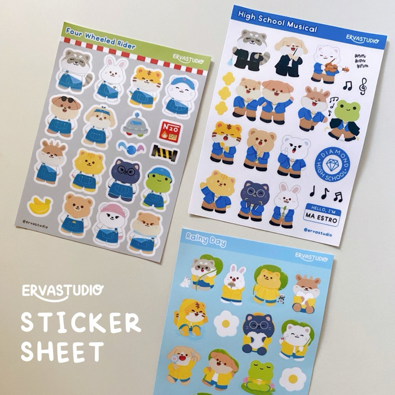 

Rainy Day Sticker Sheet by Ervastudio