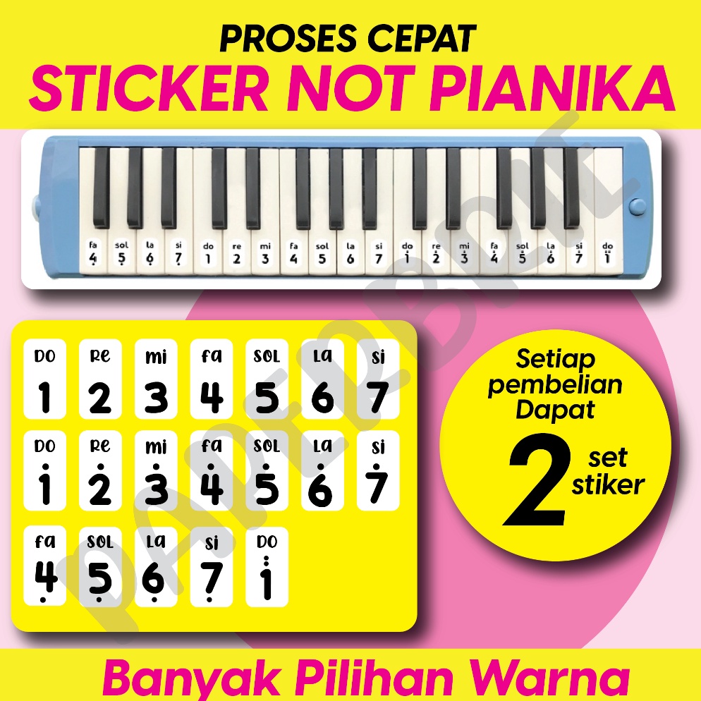 

Extra promo STICKER NOT PIANIKA POLOS Bisa pilih warna