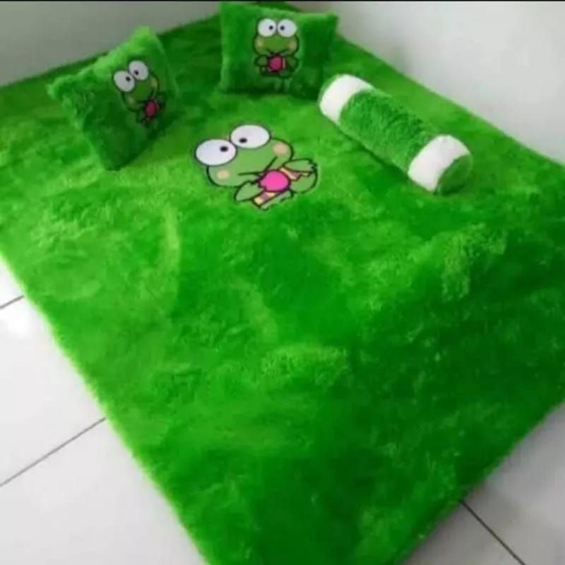 HEMAT Surpet Karakter Bulu Rasfur Tebal - Kasur Bulu Rasfur motif Karakter - Surpet Kasur Karakter