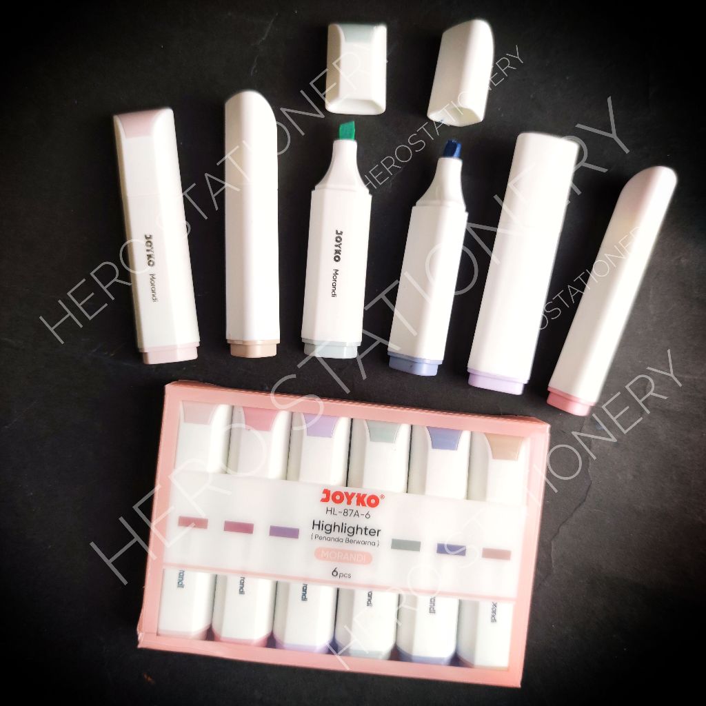 

Highlighter spidol marker morandi colors joyko 6 warna HL-87A-6