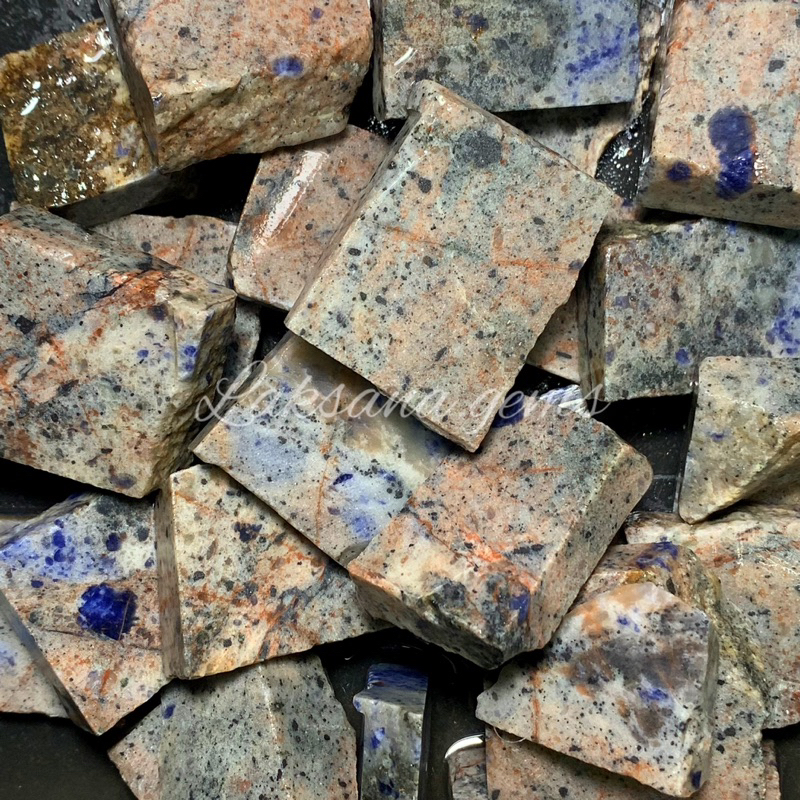 Batu Badar Besi Totol Biru Unik Antik / Natural Bahan Bongkahana Batu Badar Besi Nempel Magnet Good 