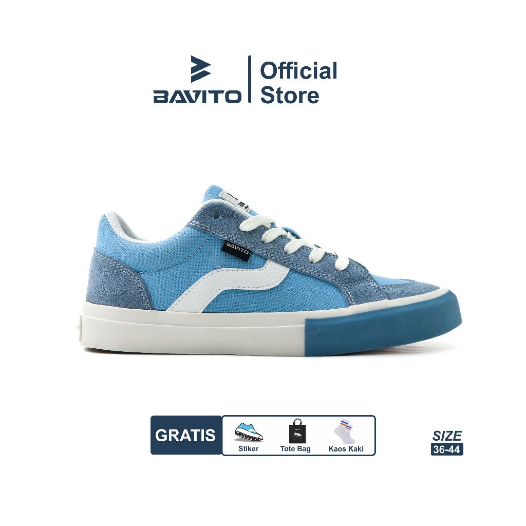 Bavito 36-44 Cosmo Low Ice Blue - Sepatu Sneakers Casual Pria Wanita