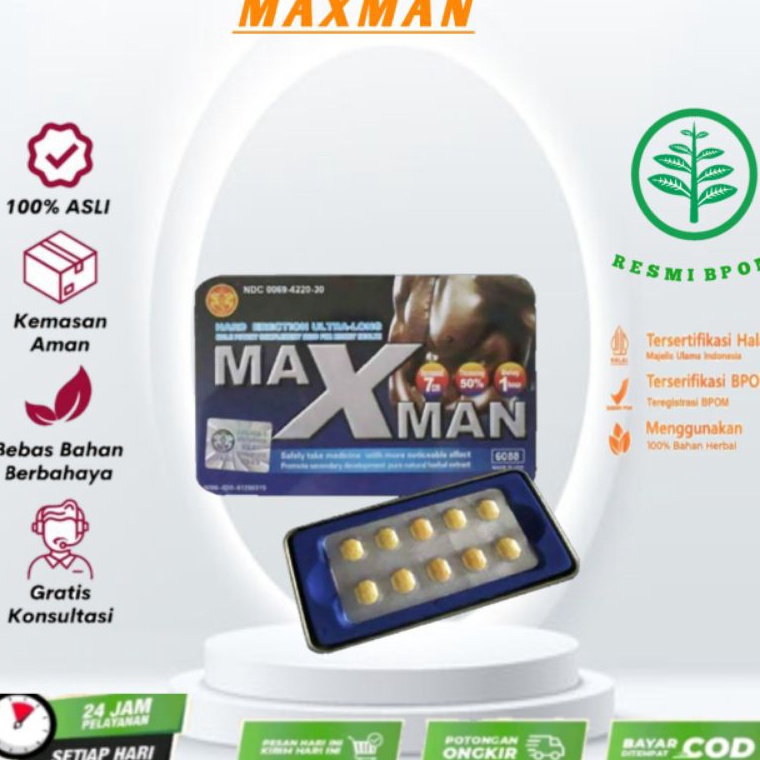 New Arrival MAXMAN STAMINA PRIA ORIGINAL VITALITAS KUAT TAHAN LAMA ASLI PATEN