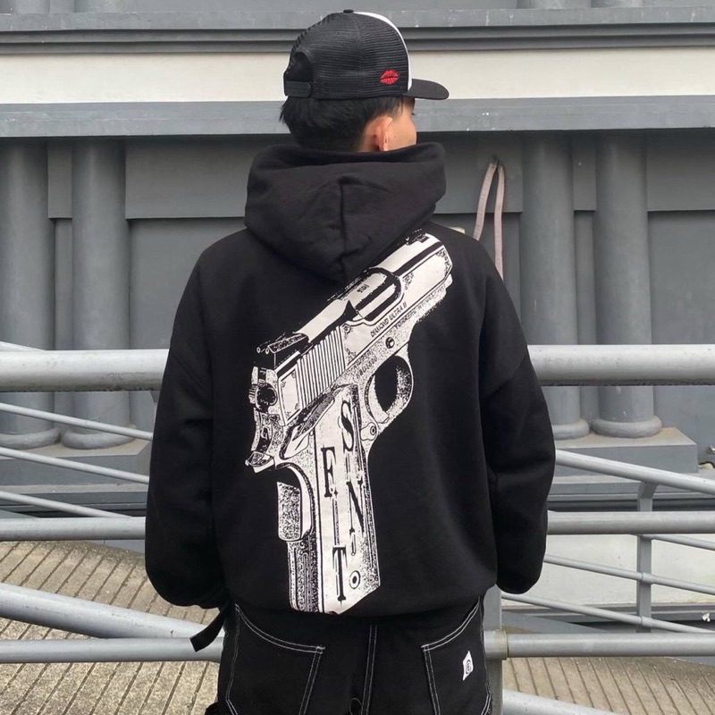 Satisfaction Hoodie Boxy 375GSM SNIPER Black