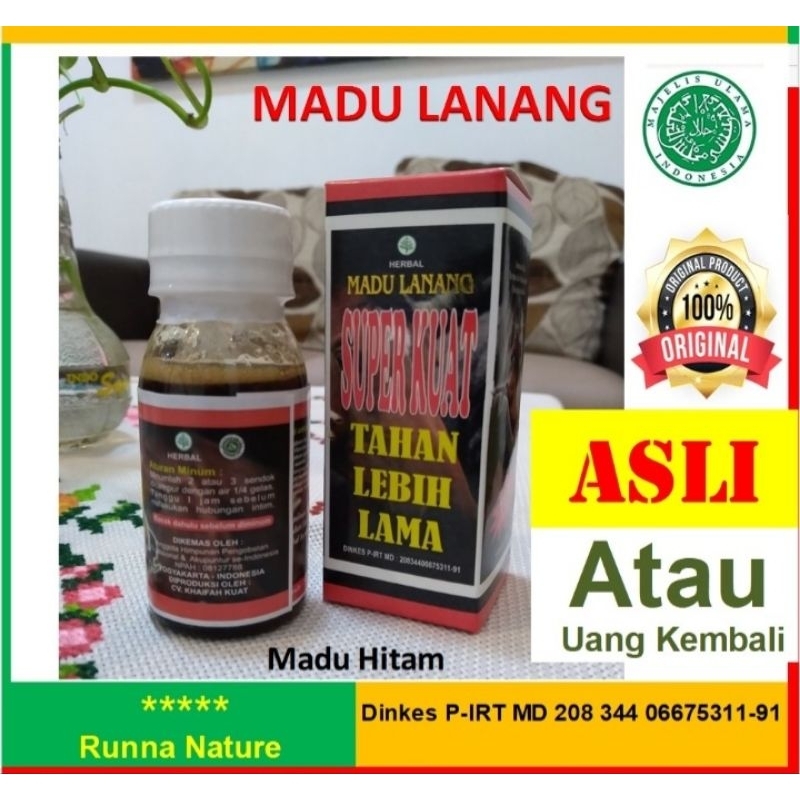 

Madu Lanang Hitam Original 100 % , Tahan Lebih Lama. Dijamin ASLI, palsu uang kembali 2x