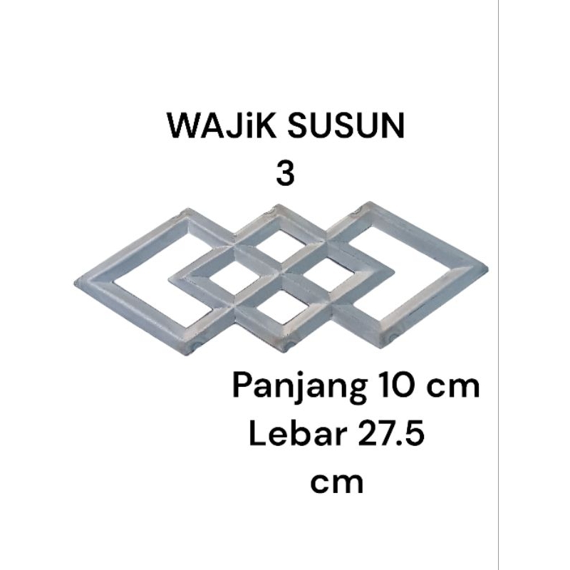 WAJIK SUSUN 3 ORNAMENT PAGAR BESI