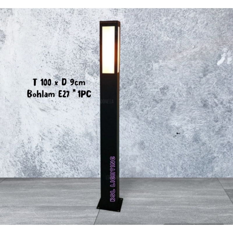 Lampu Taman Kotak Outdoor/Lampu taman minimalis/Lampu pilar taman/Lampu taman modern minimalis