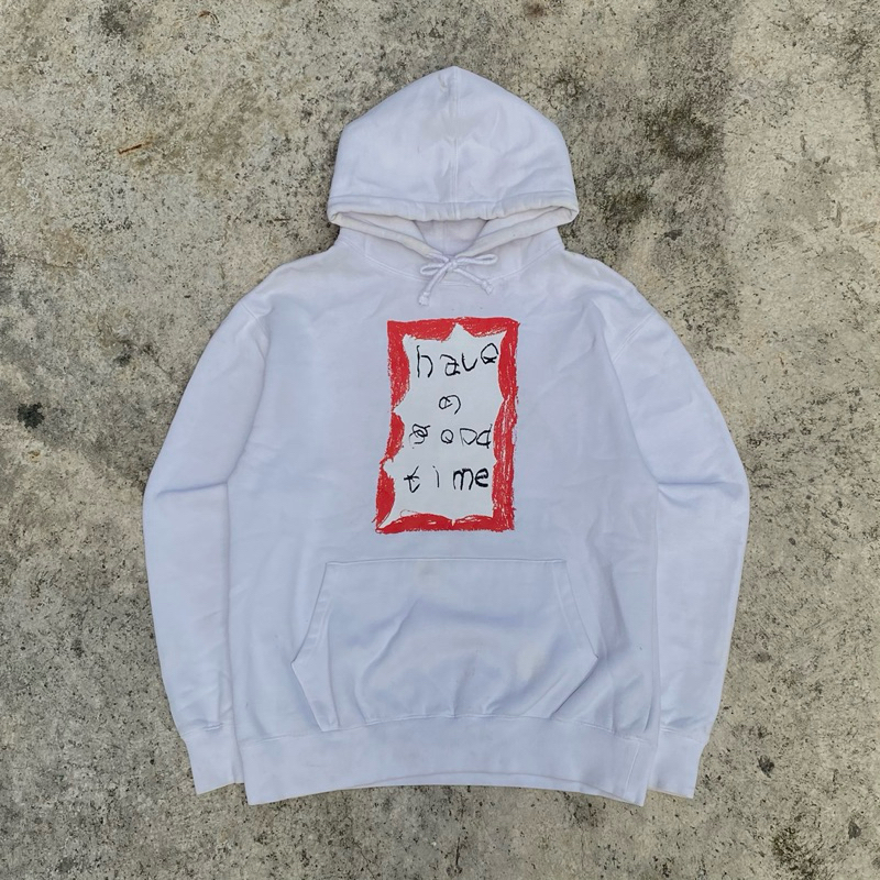 Have a good time crayon frame hoodie white(soldout)
