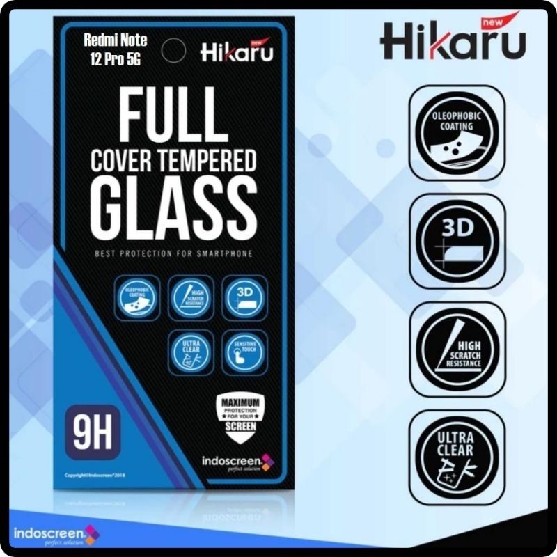 Pelindung Layar Kaca Poco X3pro Poco X3 NFC Temperedglass Hikaru Full Cover by Indoscreen