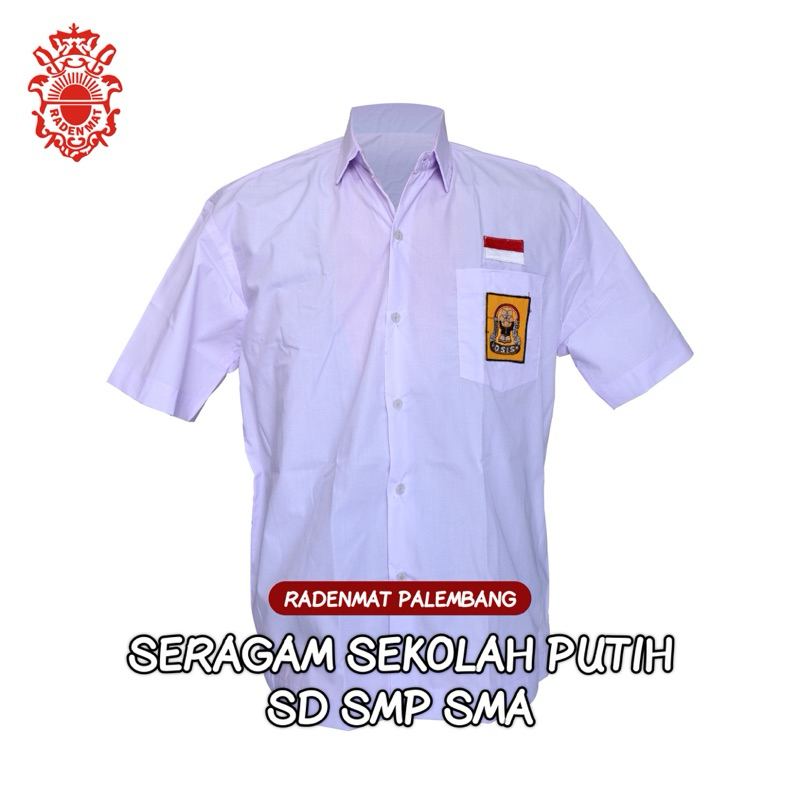 Seragam Sekolah Putih Kemeja Tangan Pendek SMA (Toko Radenmat Palembang)