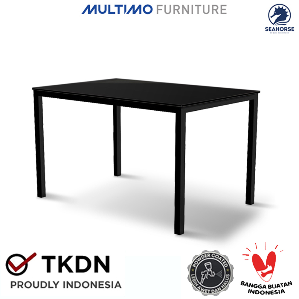 Meja Makan Meja Kerja Meja Resto Meja Komputer Meja Kaca Office - Seahorse MOON 120x60 T75 Minimalis