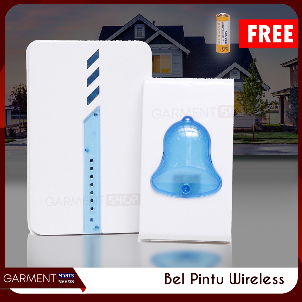Bel Pintu Wireless Listrik Baterai Door Bell 18 Musik Bel Rumah Tanpa Kabel Waterproof Merek KOTAKIN