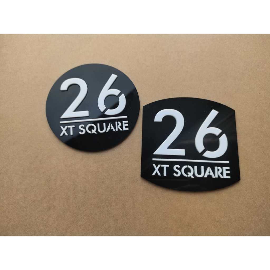 Nomor Kamar Kost Hitam timbul Putih / Penanda Kamar Kost