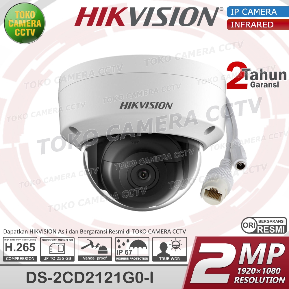 IP CAMERA HIKVISION 2MP KAMERA CCTV DOME INDOOR POE IR