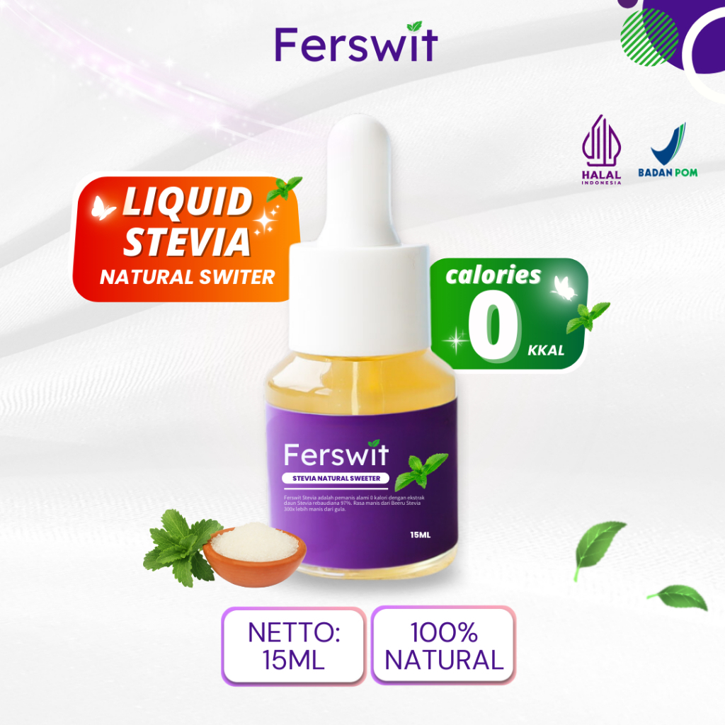 

Ferswit Gula Tetes Dari Daun Stevia Rebaudiana 1 Botol 100% Original