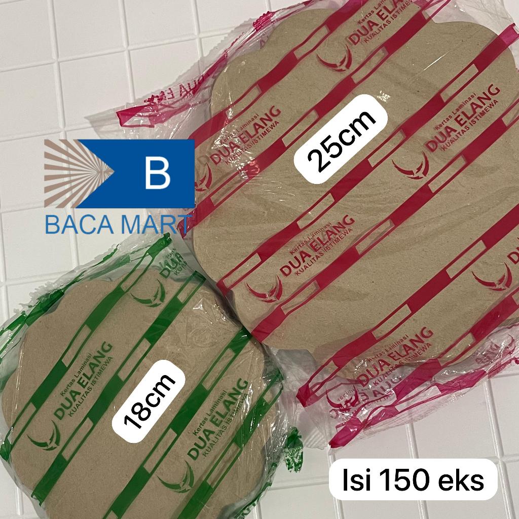 Kertas Minyak Bulat 25cm Kertas Bungkus isi 150 Kertas Coklat Kertas Dua Elang Kertas Nasi