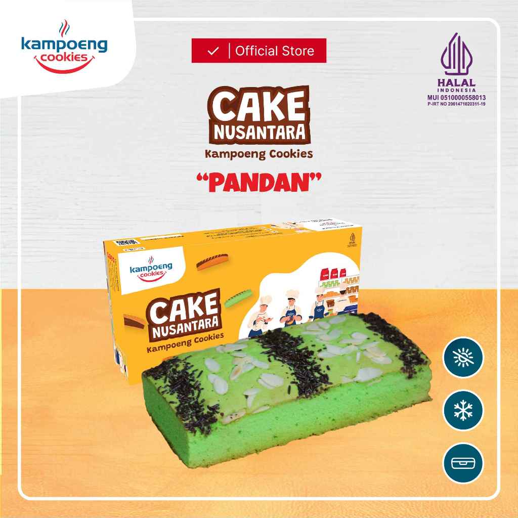 

Bolu Pandan Premium Lumer 500 gr Kampoeng Cookies