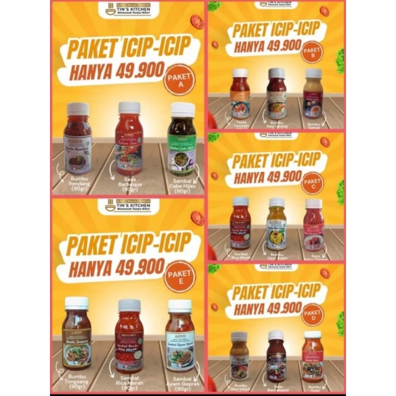 

Paket Icip Bumbu Masak Premium Tins kitchen