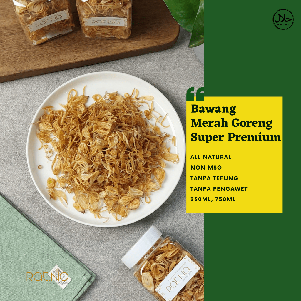 

Bawang Merah Goreng Super Premium Kriuk Murni Tanpa Tepung Aman untuk Anak | BawGor Brambang