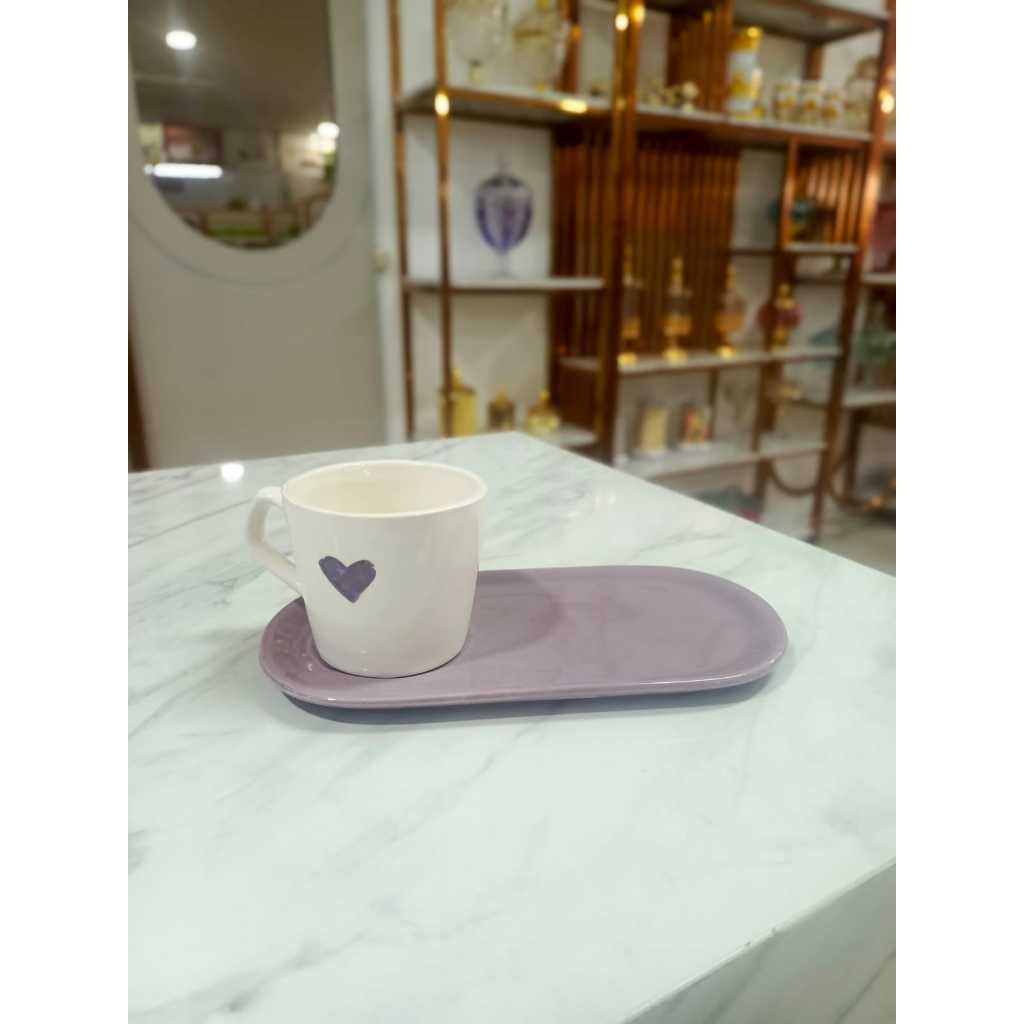 Set Cangkir Lepek Keramik