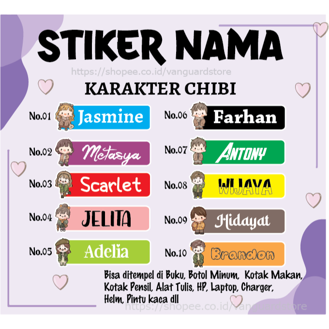 

STICKER LABEL NAMA KARAKTER CHIBI SPIRITED AWAY STIKER LEBEL CUSTOM PREMIUM MURAH LUCU BISA TEMPEL DI BUKU KOTAK PENSIL ALAT TULIS BOTOL MINUM KOTAK MAKANAN HELM KOPER LAPTOP HP PINTU KACA