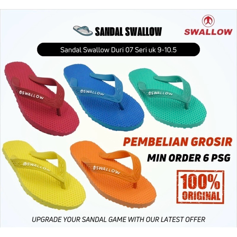 Sandal Swallow Duri Karet Laki Laki / Perempuan