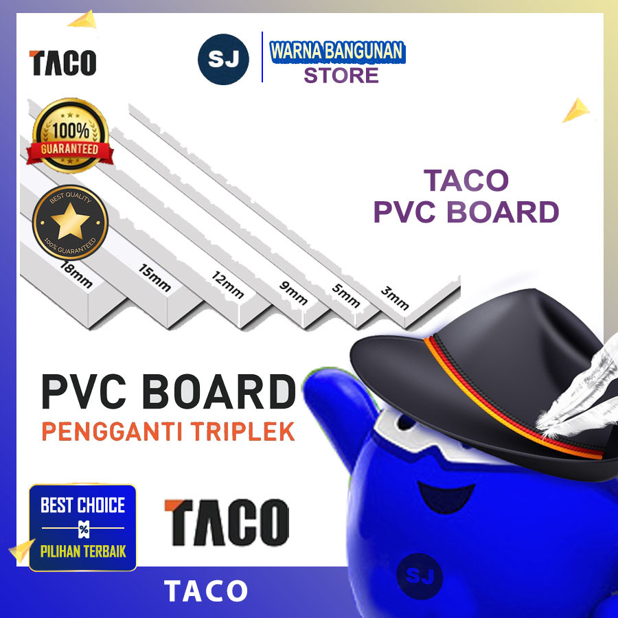 TACO PVC BOARD 18MM, 15MM, 12MM, 9MM, 5MM, 3MM