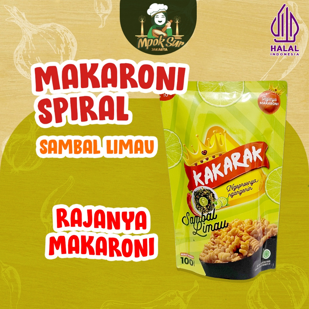 

Mpok Sur - Makaroni Spiral Sambal Limau 85 gr