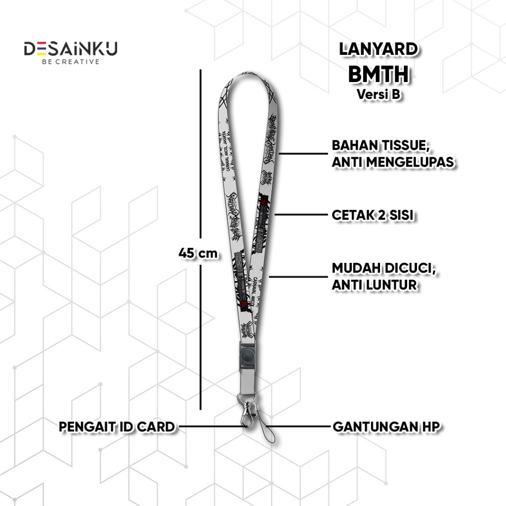 

READY STOCK LANYARD+IDCARD BRING ME THE HORIZON / LANYARD BMTH VERSI B / TALI HP / KARET PODS