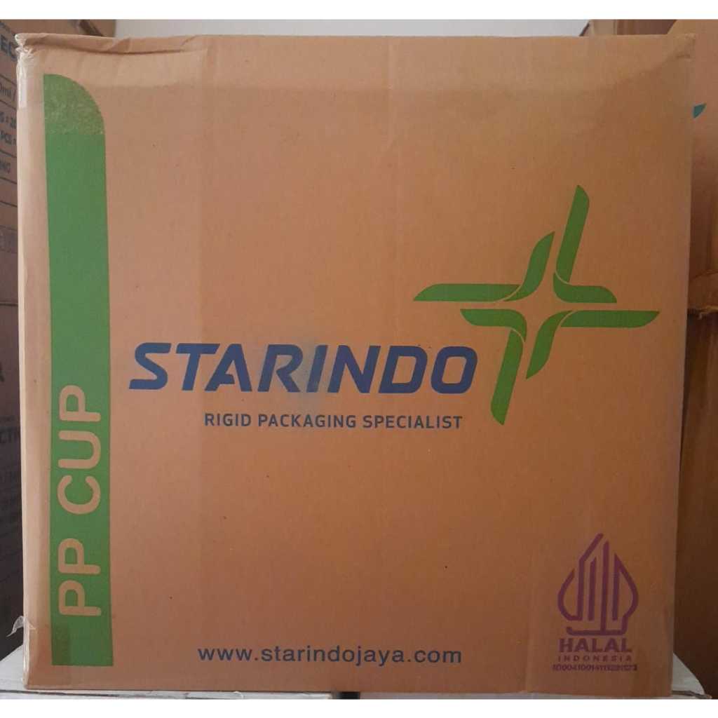 Gelas Plastik Cup PP Starindo 14 oz datar 7 gr tahan panas bisa diseal DUS