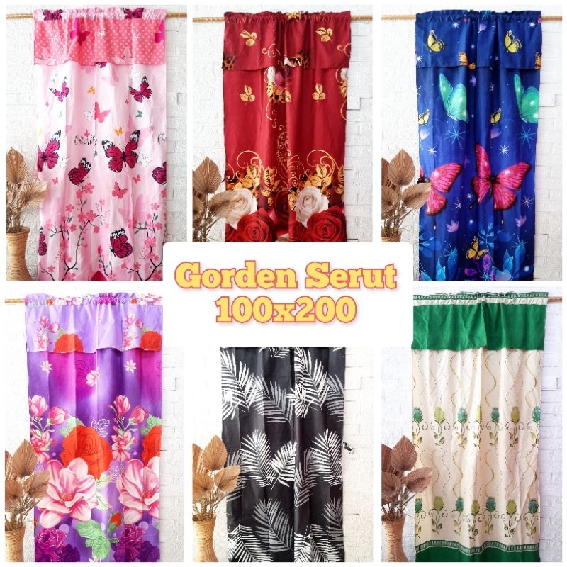 Gorden Serut Bahan Katun Ukuran 100x200