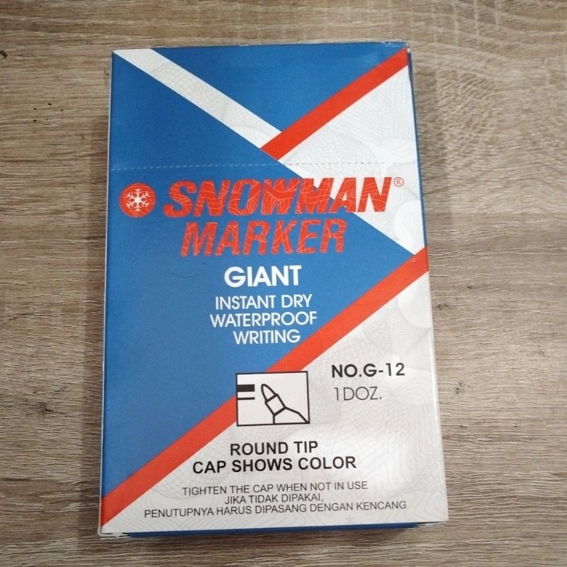 

Spidol marker permanen G-12 Snowman (isi 12pcs)