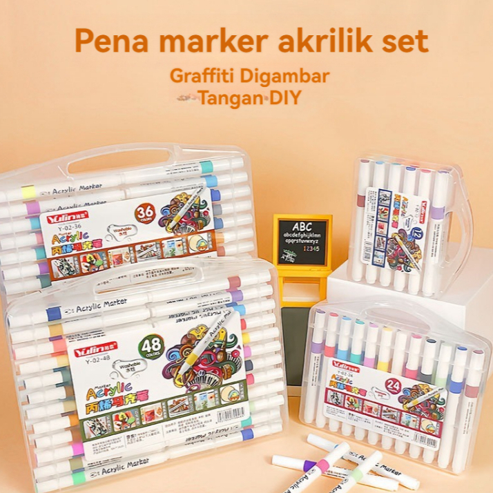 

D3W! Acrylic Marker Spidol Pen Paint Marker Pen Paint Tahan Air Dan Anti Luntur Art Craft Pena