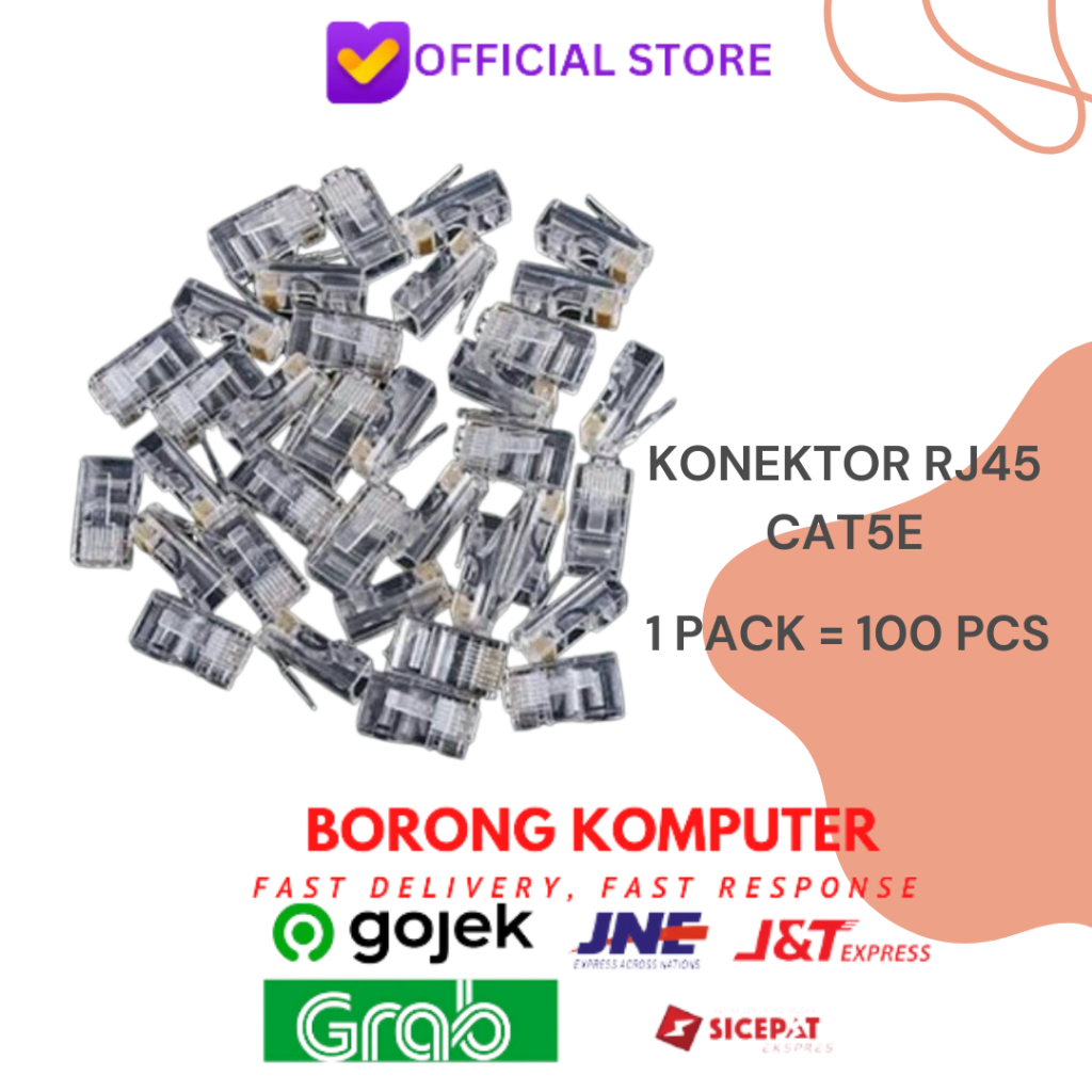 Konektor RJ 45 ISI 100 Pcs