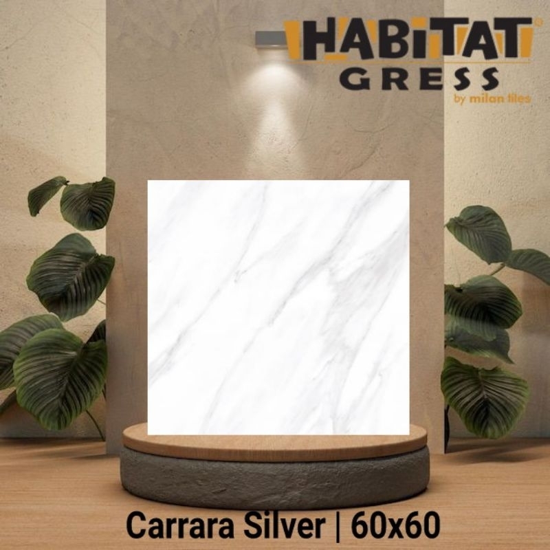 Keramik lantai Habitat 60x60 Milan Carrara Silver