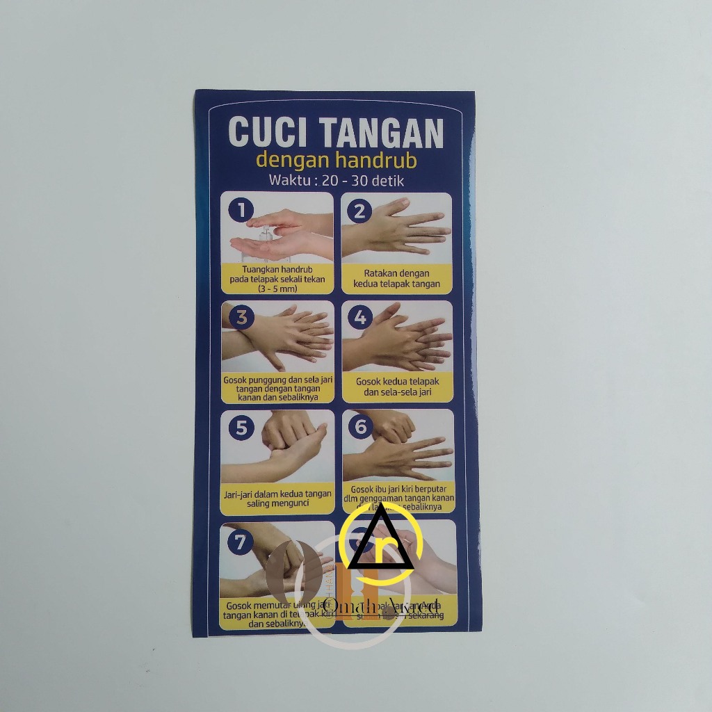 

Stiker Cuci Tangan Pakai Handrub - Handsanitizer - Cuci Tangan Dengan Benar