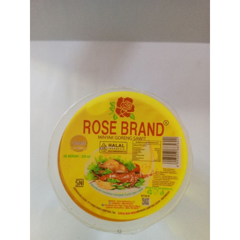 

Minyak Goreng Rose Brand Gelasan 220ML