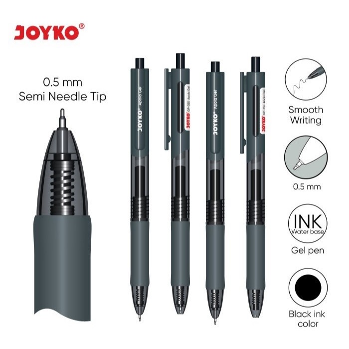 

(PERPCS) Gel Pen Pulpen Pena Joyko GP-355 Apola Gel 0.5 mm