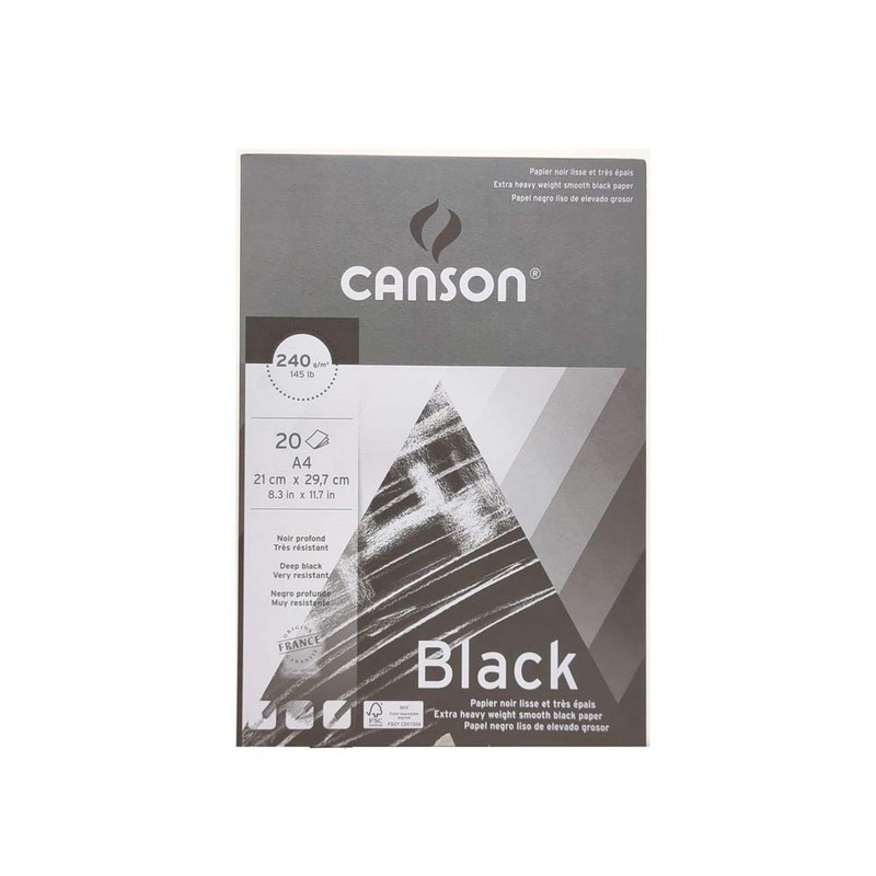 

Canson Black 20Sheets A4 240G