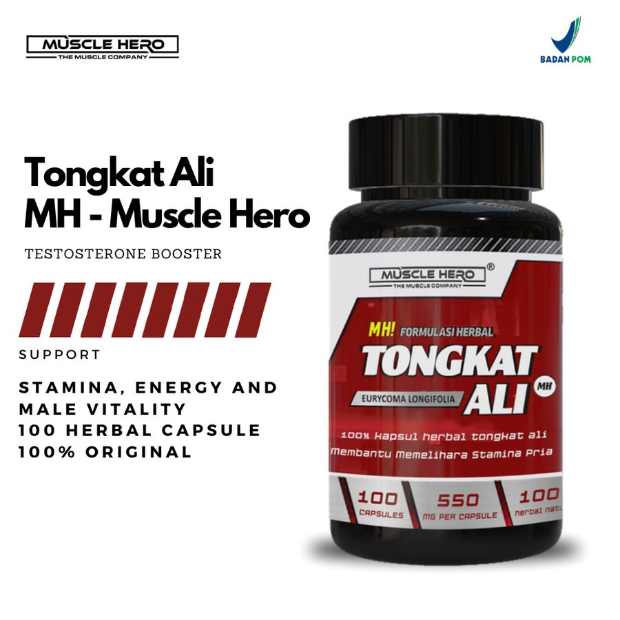 Tongkat Ali MH - Muscle Hero Original BPOM 100 Kapsul