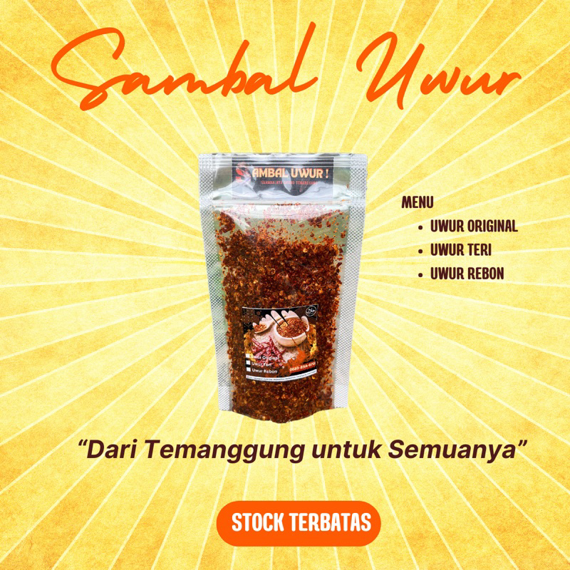 

Sambal Uwur (Sambal Tabur Asli Temanggung) 50 Gran