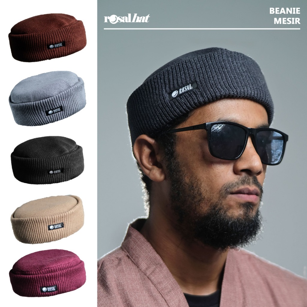 Beanie Mesir Rosal Topi Peci Pria muslim kKpiah Songkok Dewasa