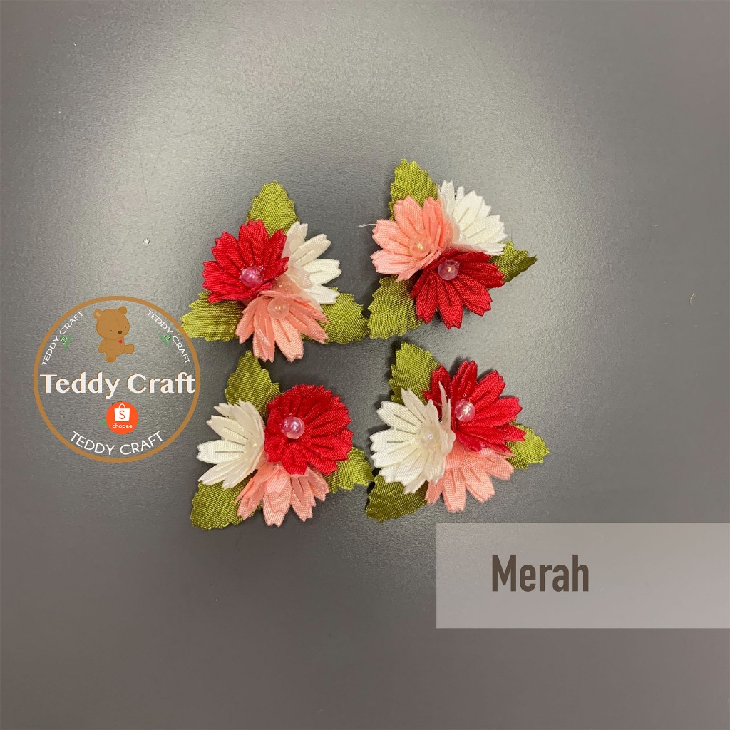 

Bunga Mini - Hias Hampers Bingkisan Hiasan Pita Parcel Kado Craft Souvenir Prakarya - Bunga Merah Putih - Teddy Craft